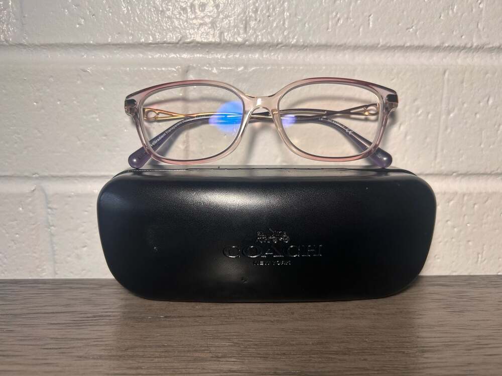 Coach HC6172 Rectangle Gradient Transparent Purple Eyeglasses